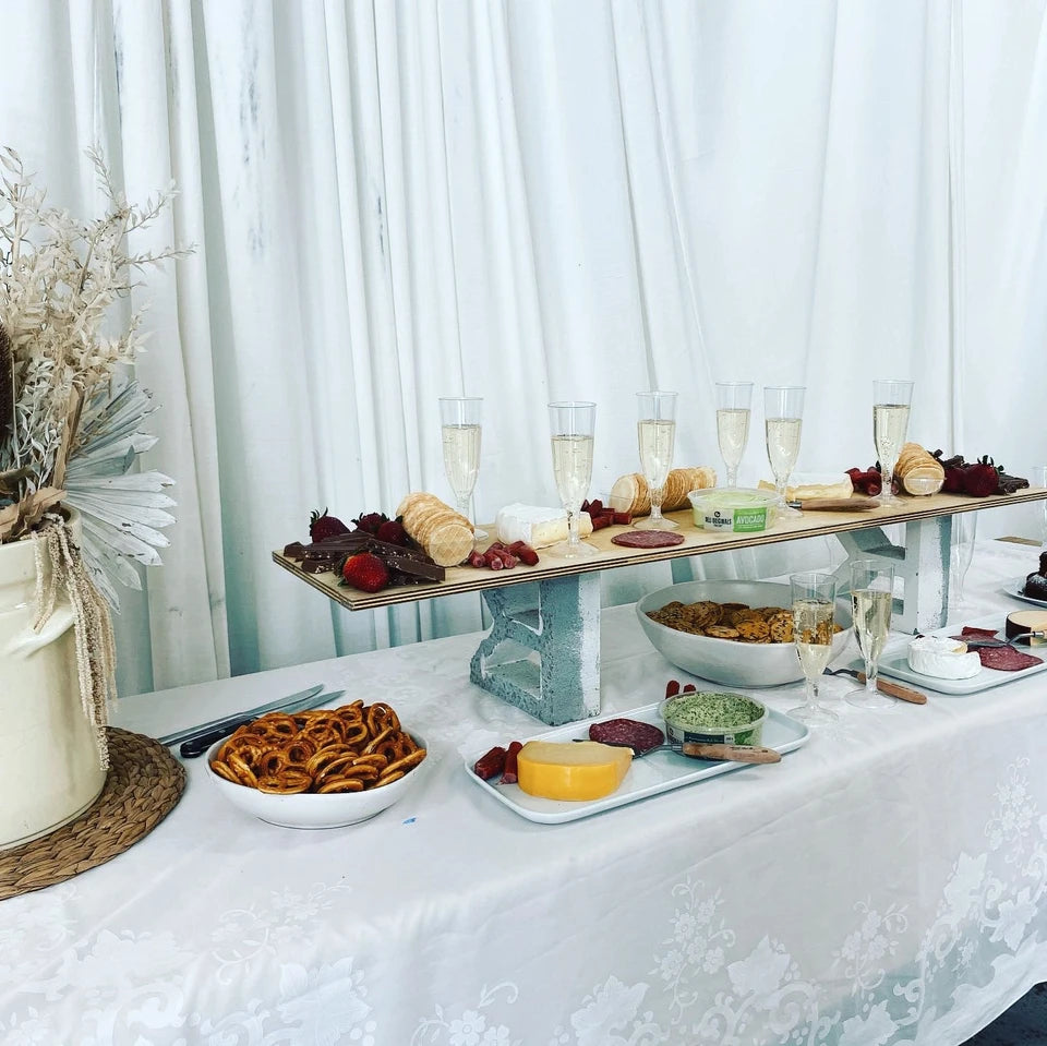 Drinks and nibbles grazing platter at private party event at the sweet fine artist studio mermaid beach gold coast