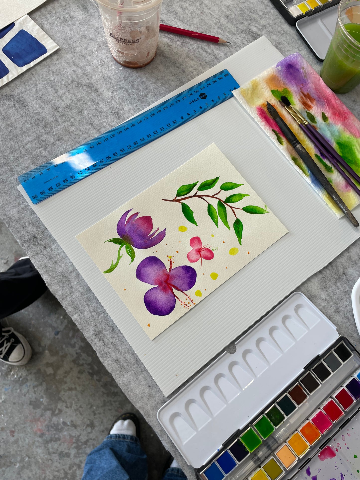 Watercolour Paint & Sip at Home Kit