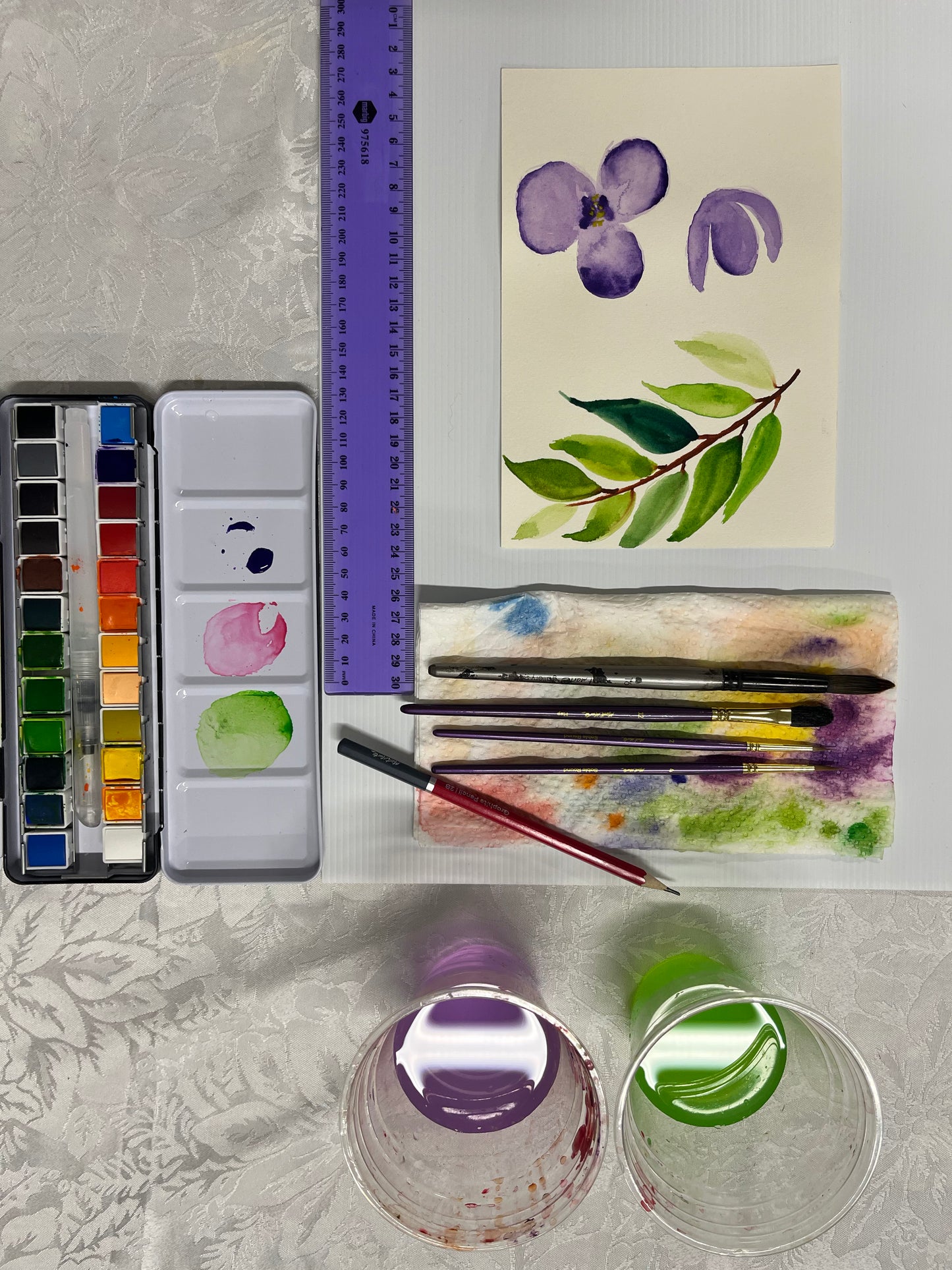 Watercolour Paint & Sip at Home Kit