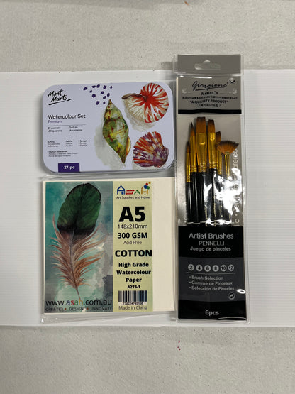 Watercolour Paint & Sip at Home Kit