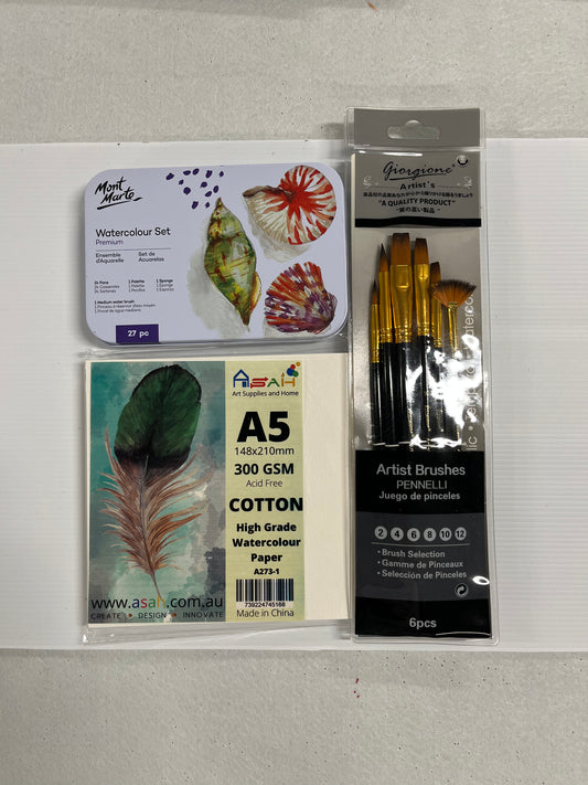Watercolour Paint & Sip at Home Kit